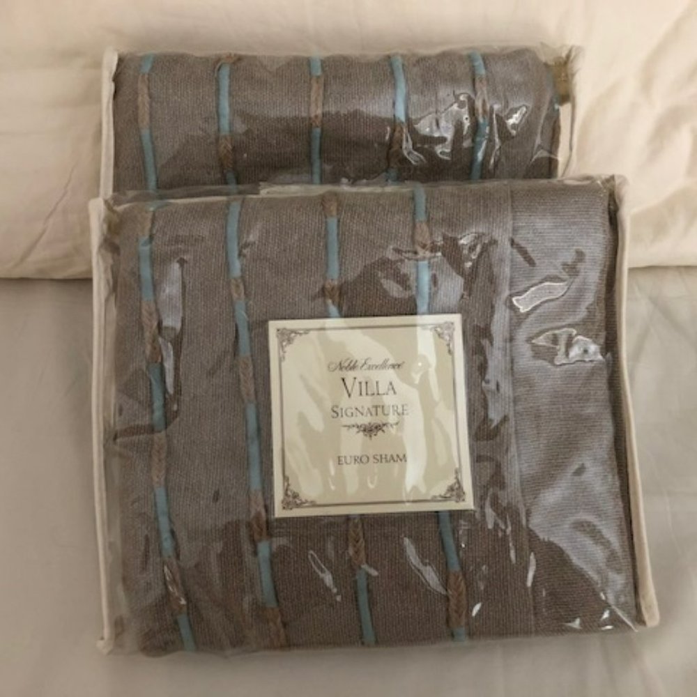 Set Two Noble Excellence Euro Sham Pillow Covers